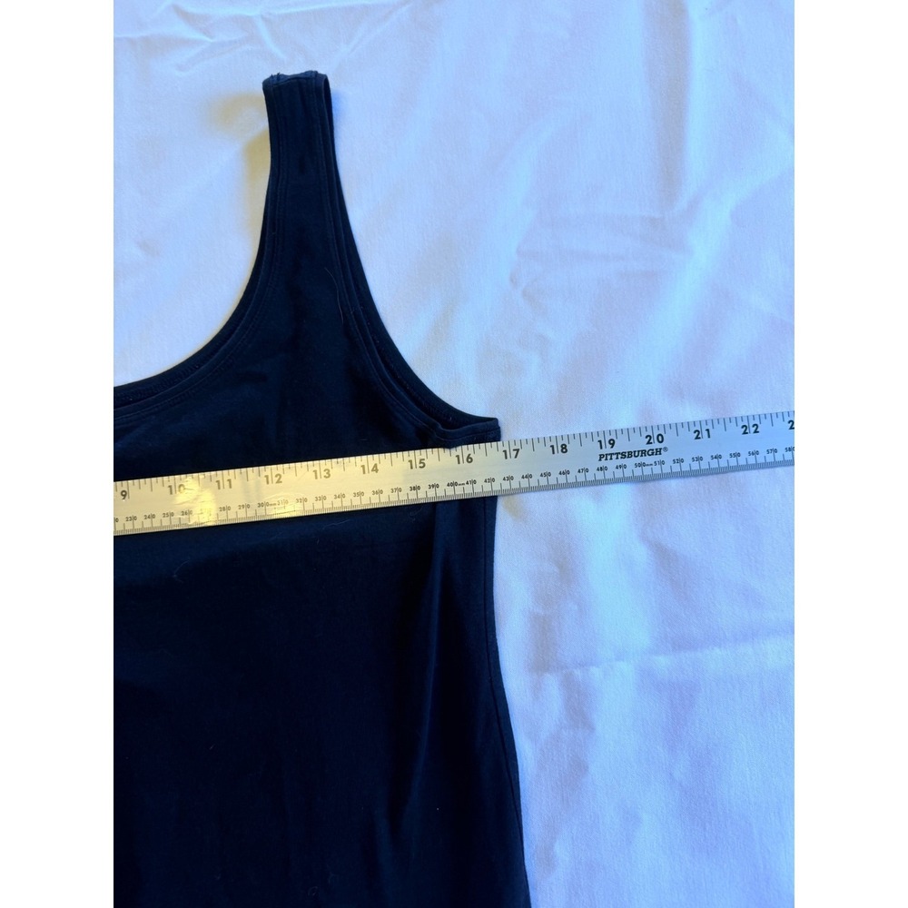 Talbots Womens Black Scoop Neck Tank Top Cotton Modal Stretch Sleeveless Size M - Picture 4 of 4